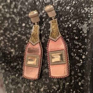 Gold and Pink Champagne Earrings
